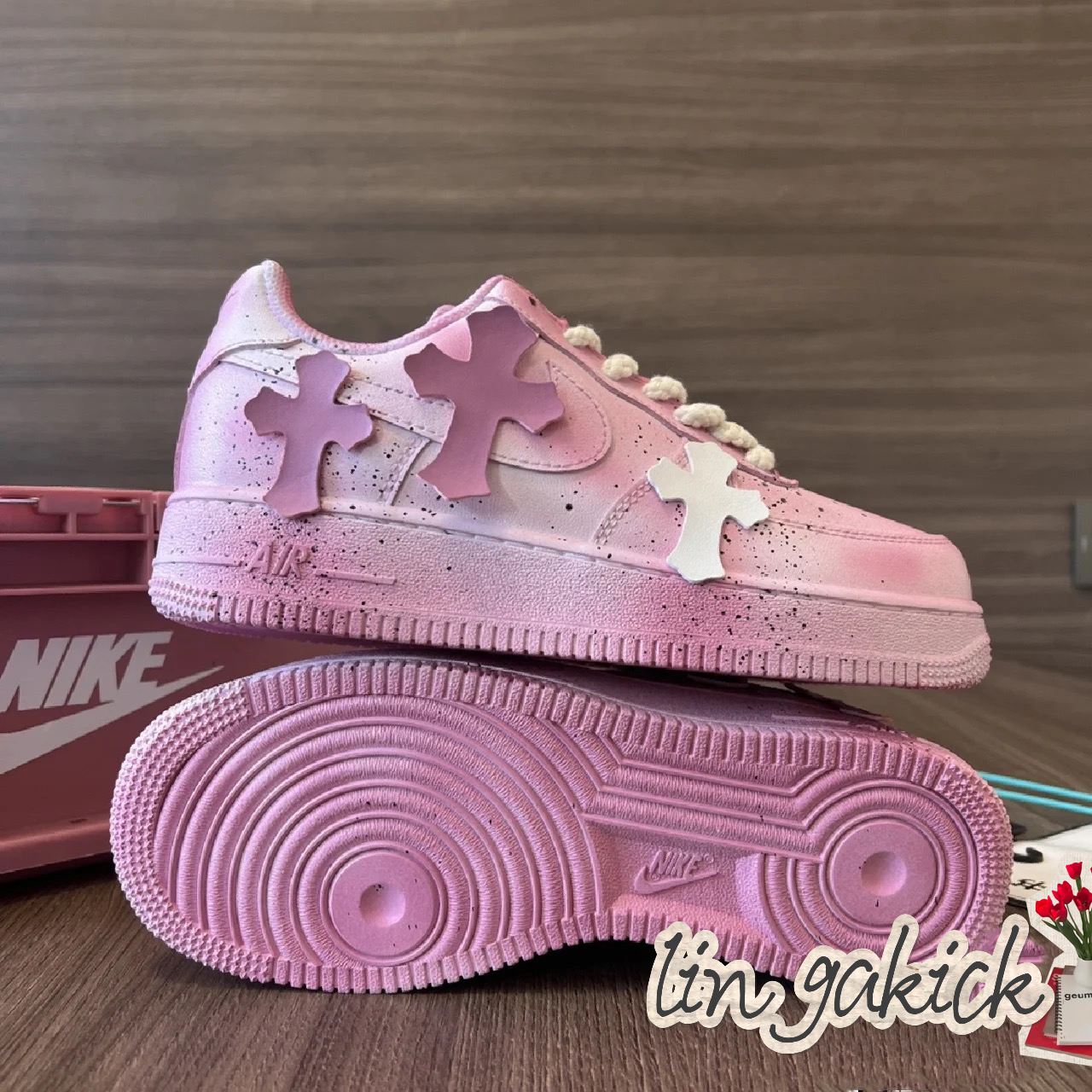 Ch*0me He**ts x nike air force 1